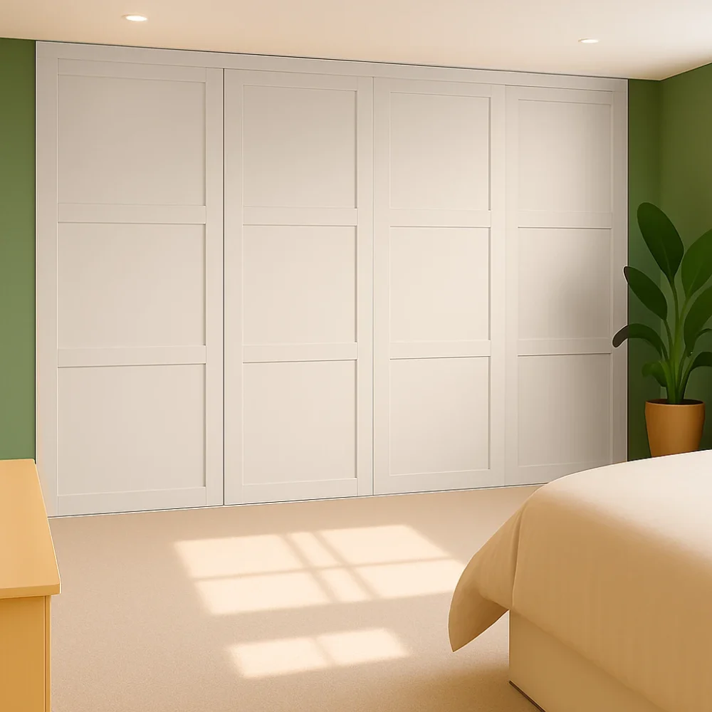 Cashmere Shaker Style 4 Door Sliding Wardrobe Kit