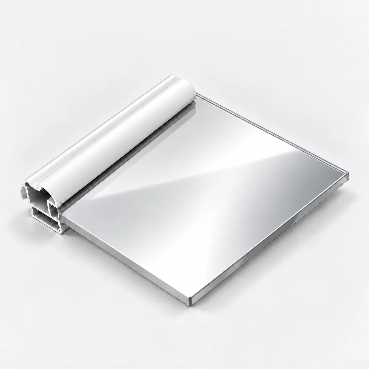 white profile and mirror