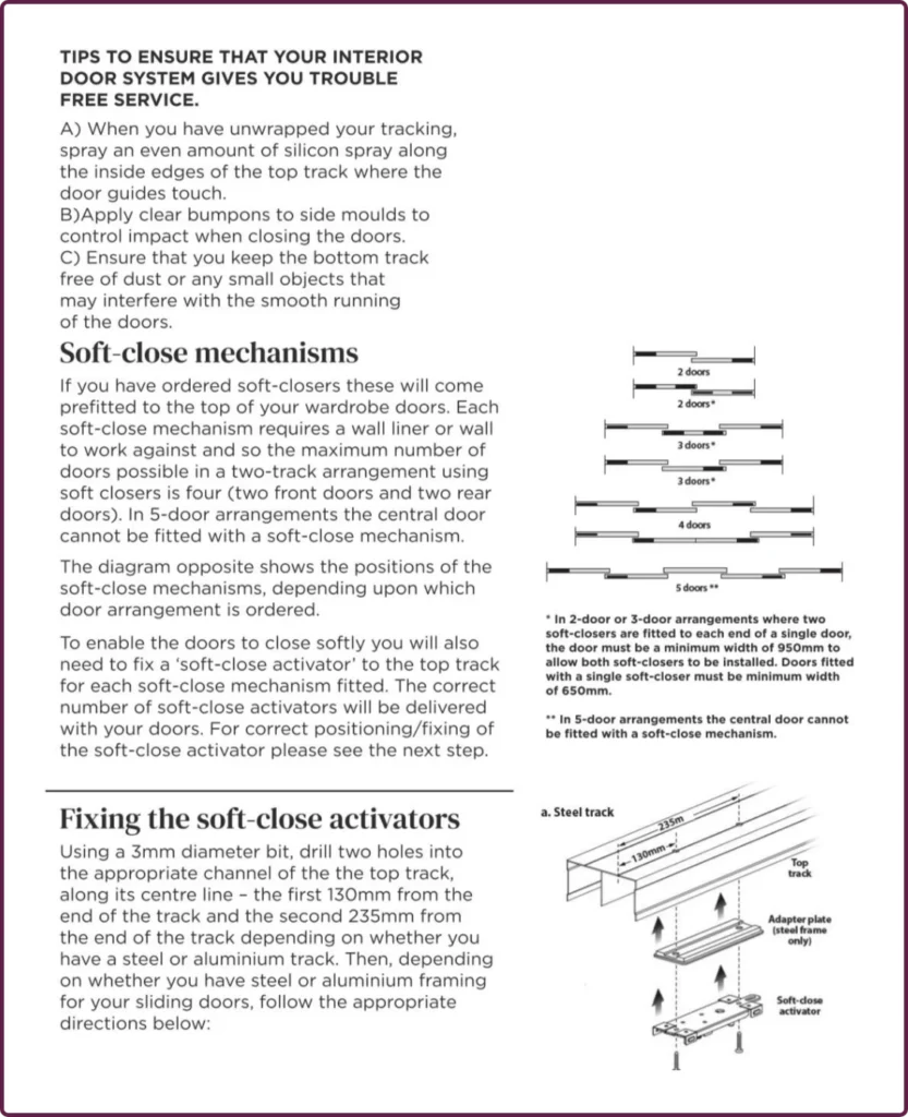 Soft Closers info sheet 1