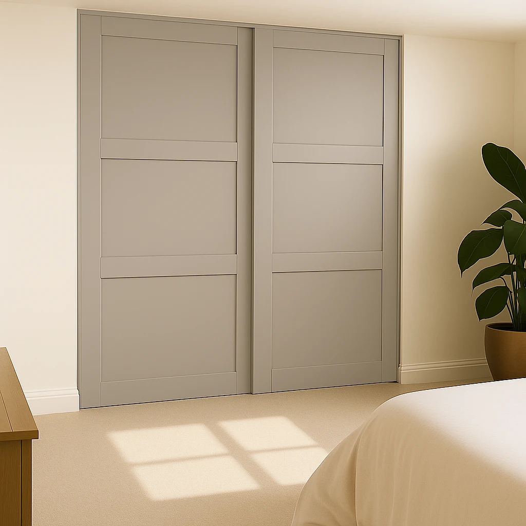 Dakar Grey Shaker 2 door sliding wardrobes