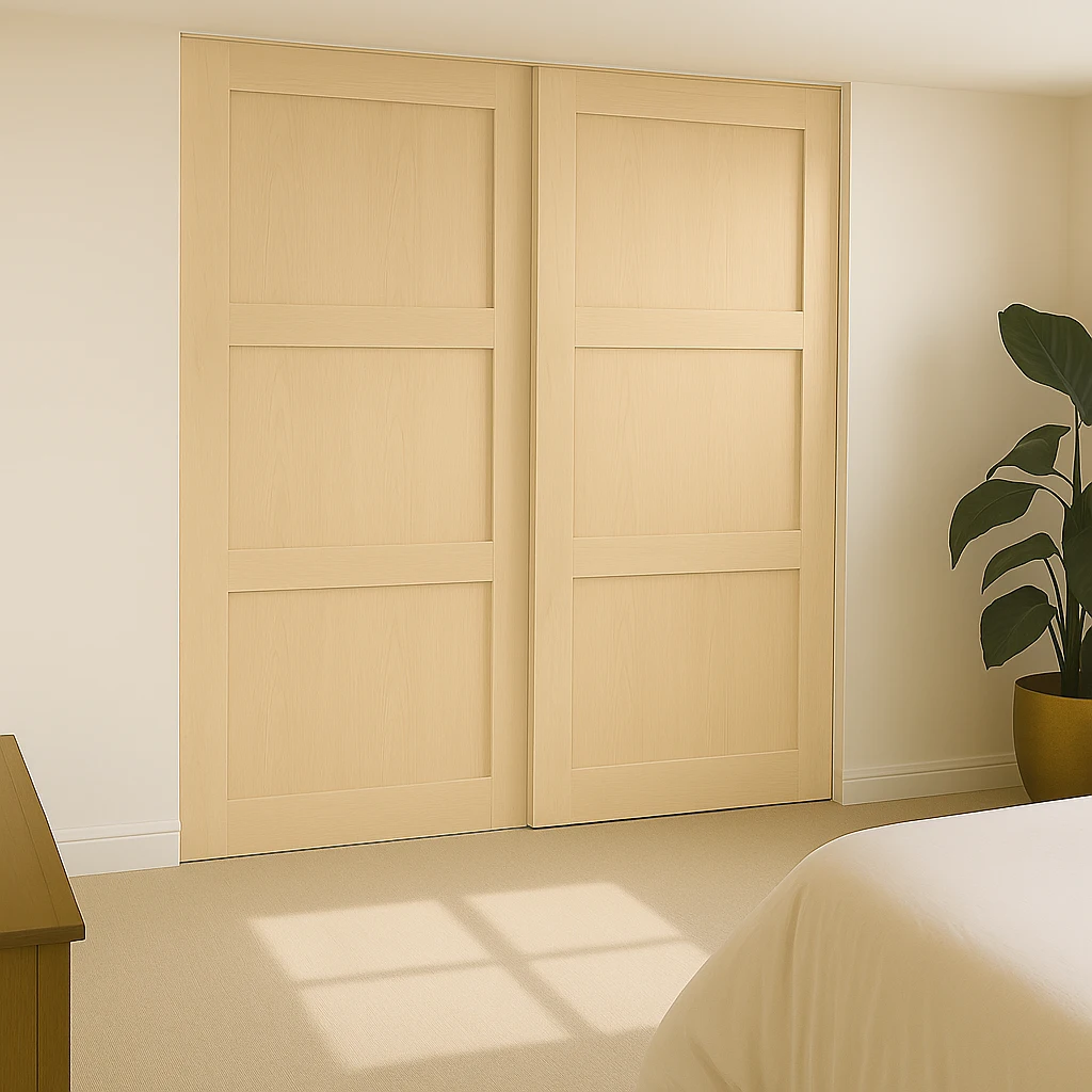 Maple Shaker 2 door sliding wardrobes