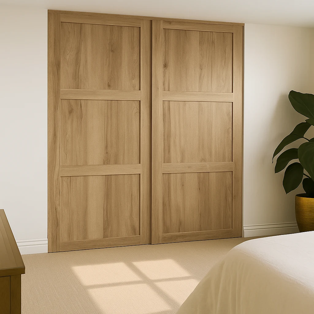 Natural Aida Shaker 2 door sliding wardrobes