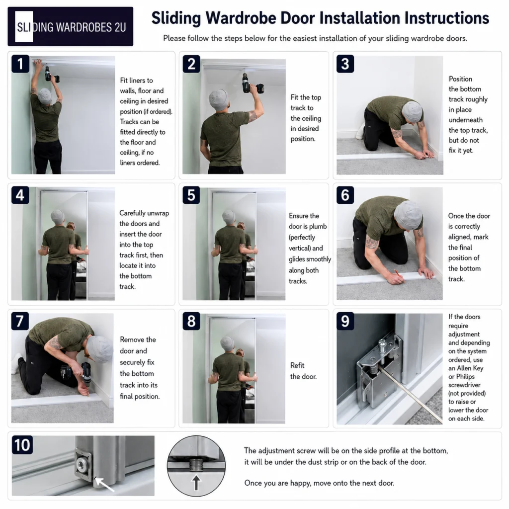 Sliding Wardrobes 2u Fitting Instructions